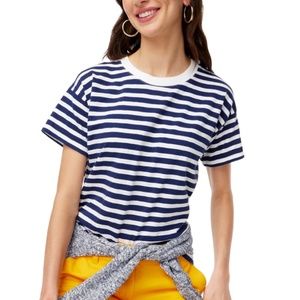 J.Crew Striped Crewneck Short Sleeve Tee Top